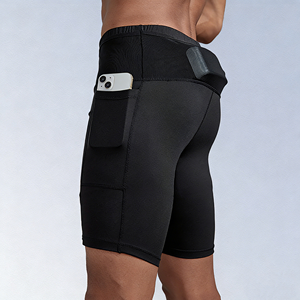 Pantalones Cortos Deportivos de Compresión para Hombre, con Bolsillos de Malla, para Maratón, Gimnasio y Running - Product Image 1