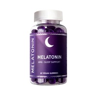 Gummies personnalisées à la mélatonine 5/10mg pour le sommeil – 60 bonbons aromatisés à la fraise – Complément alimentaire pour adultes – Bénéfices antioxydants et immunitaires