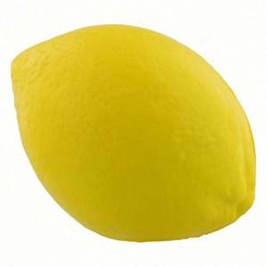 Ballon anti-stress en mousse PU personnalisé avec logo, forme citron, jouet doux, cadeaux promotionnels, personnalisation couleur et taille, unisexe - Product Image 1