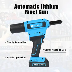 New Lithium Battery Rivet Gun RL-520 Cordless Labor Saving Powerful Pull Force Riveting Tool Electric Rivetr Quick Charge