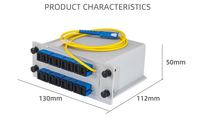 Cassette Plc Splitter 1x16 Ftth Sc Apc 1 8 Fibre Optique Splitter Sc/upc Plc Splitter Box