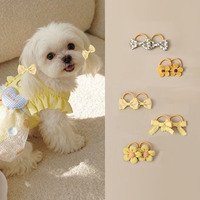 Lot de nœuds élastiques pour chien, accessoires de toilettage pour chiot maltais, en corde élastique, couleur orange vif