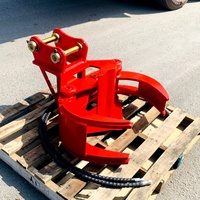WIGON Cisaille à arbres pour mini-excavatrice, modèle populaire et très vendu, avec grappin de coupe de bois