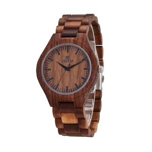 Wooden Watch Walnut Wood Case Scale Dial Walnut REDEAR SJ1448 wood Band Quartz Watch