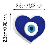 Vente en gros de chaînes de tasses mignonnes accessoires en forme de mauvais œil pour tasse breloques de couverture de paille accessoires pendentifs de tasse en verre