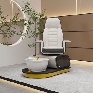 Fauteuil de manucure et pédicure de luxe moderne de haute qualité, blanc et noir, avec massage électrique et fonctions spa sans eau - Product Image 5