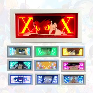 HXH Pokemoned Nami Zoro Nica Luffy Ace Lampe en papier sculpté 3D Goku LED Anime Light Box Série de cosplay en plein air Artisanat - Product Image 1