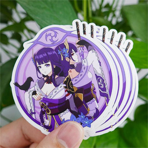 Calcomanía de PVC de dibujos animados de cabeza grande personalizada DIY, calcomanía decorativa adhesiva impermeable para marco de fotos artesanal de velas - Product Image 3