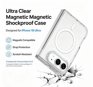 Étui <span class=keywords><strong>de</strong></span> téléphone transparent magnétique sans fil avec charge sans fil TPU PC 2 en 1 antichoc pour <span class=keywords><strong>iPhone</strong></span> Duo - Product Image 6