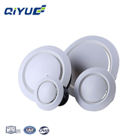 Diffuseur rond en plastique ABS pour système de ventilation centralisé HVAC, raccords de ventilation, grille d'aération ronde en ABS pour l'admission, l'évacuation et la circulation de l'air en pièce