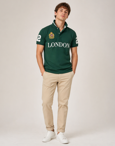 <span class=keywords><strong>Polo</strong></span> décontracté pour <span class=keywords><strong>homme</strong></span> en coton 100% avec logo brodé personnalisé, coupe courte, hauts de créateur de la marque Laurenes City - Product Image 1