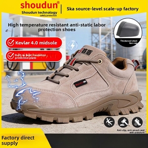 Chaussures de travail basses anti-perforation, anti-écrasement, antistatiques, à embout d'acier pour l'industrie du soudage électrique, chaussures de sécurité pour hommes - Product Image 3