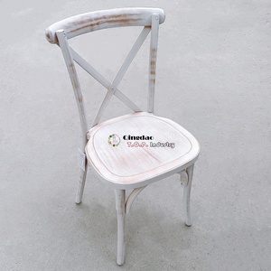 Cross Back <strong>Stacking</strong> <strong>Dining</strong> <strong>Chairs</strong> - Product Image 4