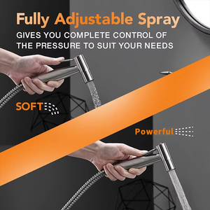 Portable Jet Black Toilet <strong>Bidet</strong> Faucet Shower <strong>Sprayer</strong> Set Toilet Stainless Steel <strong>Bidet</strong> <strong>Handheld</strong> <strong>Sprayer</strong> Set Cleaning Kits - Product Image 3