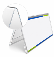 Support de signalétique en acrylique transparent pour bureau, présentoir de nom de table pour réunions A4 A5 A6