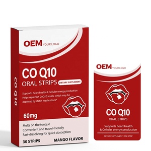 Tiras Orales de Coenzima Q10 de Marca Privada OEM, Ubiquinol Antioxidante, Apoyo Inmunológico y Cardíaco, Película Delgada de Disolución Rápida - Product Image 1