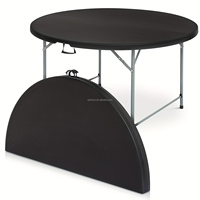 Vente directe d'usine CE, table ronde pliable de 5 pieds, tables de fête, en plastique, portables, pour événements en plein air