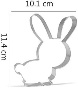 Juego de moldes de acero inoxidable de Pascua de 8 piezas, <span class=keywords><strong>liebre</strong></span>, <span class=keywords><strong>liebre</strong></span>, flor, zanahoria, <span class=keywords><strong>pollo</strong></span>, herramientas para pasteles - Product Image 3