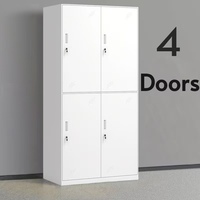 Armoire en acier à 4 portes pour chambre à coucher Armoire de chambre à coucher Armoire de rangement en acier pour vêtements Armoire de rangement pour vêtements des employés