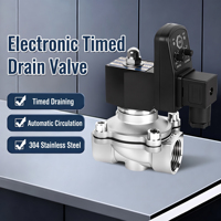 Katup Pembuangan Otomatis Elektronik Stainless Steel dengan Timer yang Dapat Disesuaikan untuk Air dan Udara (tidak korosif)