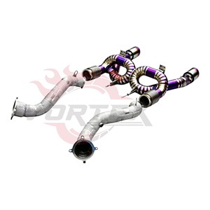Vortex Titanium Exhaust for McLaren 720S Straight Pipe Catback Shielded Downpipe Premium Dual Loop Full <b>Kit</b> - Product Image 4