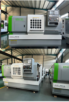 Torno CNC CK6140-750 de bancada plana, de alta resistencia, con control CNC GSK, alta precisión, 2 ejes, 4 estaciones de herramientas, motor multifuncional