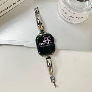 <span class=keywords><strong>Bracelet</strong></span> en métal courbé pour Apple Watch 7 8 9 10 41/42/44/45mm, <span class=keywords><strong>bracelet</strong></span> pour iWatch, <span class=keywords><strong>bracelet</strong></span> de <span class=keywords><strong>montre</strong></span> en métal - Product Image 6