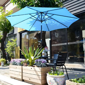 Sombrilla de aluminio para exteriores con mesa, mesa de comedor para <span class=keywords><strong>Patio</strong></span>, silla de mimbre, sombrilla de Hotel, muebles, uso Exterior de Hotel - Product Image 2