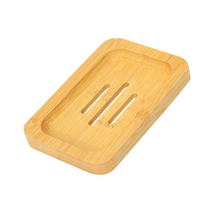 Yuka <b>Bamboo</b> <b>Soap</b> <b>Dish</b> Rectangular Self Drain <b>Soap</b> Holder For Bathroom Use - Product Image 4