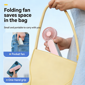 Ventilador de Mano USB Pequeño Personalizado, Mini Ventilador Eléctrico Recargable, Portátil, Plegable, de Bolsillo, Mini Ventiladores de Mano al por Mayor - Product Image 4