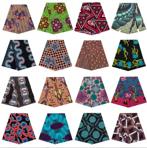 Customized 100% Cotton African Wax Fabric Veritable Real Wax Prints Cloth Comfortable Kitenge Style Wax Fabric For Dress Garment