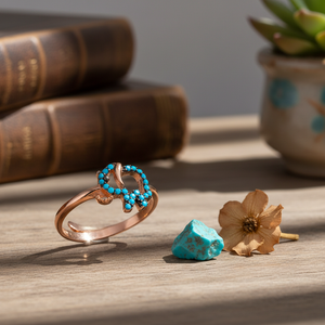 Turquoise Stone Elephant Design <b>Adjustable</b> <b>Ring</b> Wholesale Handmade 925 <b>Sterling</b> <b>Silver</b> Jewellery Trendy Fashion for Woman - Product Image 3