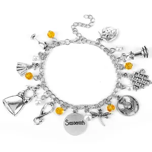 Nieuwe Mode-sieraden Ontwerp Outlander Stethoscoop Hanger Armband Legering Kristal Parel Armband Voor Vrouwen Romantische Geschenken