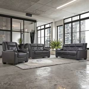 Juego de Sofás Chesterfield Tapizados en Piel Sintética, Extensibles, Cuadrados, Adecuados para Sala de Estar, Apartamento, Muebles para el Hogar 3+2+1 - Product Image 6