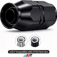 Pièces de course BJR, embout de tuyau en aluminium PTFE AN6 AN8 AN10 à 90 degrés, embout de tuyau en téflon PTFE AN6 noir, raccords pour tuyaux de carburant et d'huile