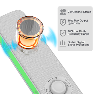 SADES Posevolt Soundbar per Gaming con Luci RGB, Design Portatile, Supporto Connessione Cablata e Aux - Product Image 3