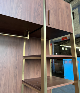 高級真鍮フレームホテルワードローブミニバーコート付きハンギングバー荷物ホルダー収納棚キャビネットクローゼットサイズカスタム - Product Image 3