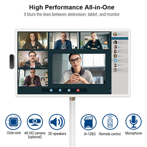 32 Inch 4K LED Thông Minh TV Với Tủ Màu Trắng Di Động Màn Hình Cảm Ứng 15000MAh Pin 800W Máy Ảnh Cho Doanh Nghiệp & Giải Trí Gia Đình - Product Image 5