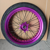 Kit de roues Supermoto Surron Ultra Bee 17 pouces, jeu de roues complet 110/70-17 140/60-17, jante à rayons CNC, virages stables, pièce E-Moto
