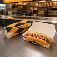 Cajas para Hot Dogs de Papel Rígido y Resistente al Grasa, Impresión Personalizada, Venta Directa de Fábrica, al por Mayor