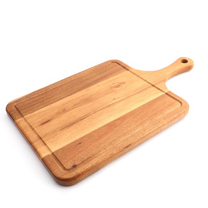 Planche à découper en bois d'acacia rectangulaire de 2 cm d'épaisseur avec poignée de suspension pour la préparation de steaks, sushis et pizzas - Product Image 3