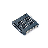 Shenzhen MUP - ¡Gran oferta! Muestras gratuitas - Conector de tarjeta Micro SIM para PCB SMT con bisagra de empuje y tracción, 8+8 pines, soporte para tarjeta Mini SIM