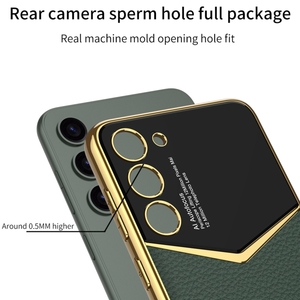 Haut de gamme pour <span class=keywords><strong>Samsung</strong></span> Galaxy S23 Ultra 5G placage le plus populaire étui de téléphone à couverture complète en cuir TPU souple avec stylo - Product Image 5