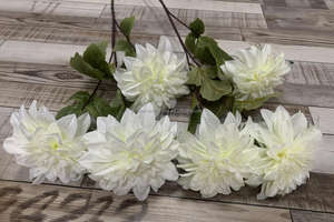QSLH Ti406 fête décoration <span class=keywords><strong>fleurs</strong></span> artificielle toile de fond mariage grande soie fleur Dahlia fleur pour événement décor - Product Image 3