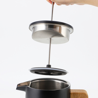 Grandes presses françaises Outils portables Pot d'infusion de café Double couche Presse française en acier inoxydable 304 pour hôtel 34oz