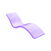 Chaise longue d'extérieur Origchem en fibre de verre pour piscine, transat de jardin, chaise longue aquatique pour piscine