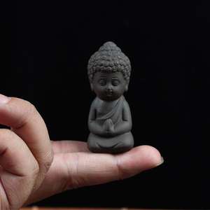Statue de Bouddha miniature en céramique pour jardin, décoration de méditation aquatique, modèle miniature, <span class=keywords><strong>statuette</strong></span> <span class=keywords><strong>zen</strong></span> pour la maison - Product Image 3