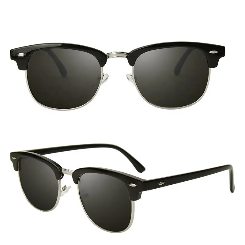 Wholesale women big frame unisex oversized rimless designer sunglasses