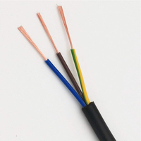 EN 50525/2-11 60227 IEC 56 H03V2V2-F kabel listrik terisolasi PVC fleksibel tembaga 2/3/4 inti kawat bangunan