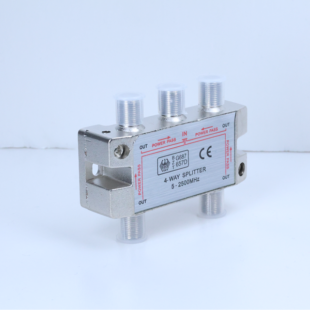 Coax Cable Splitter for Video Cable TV Antenna Heavy Type Heavy Satellite TV 4 Way Splitter
